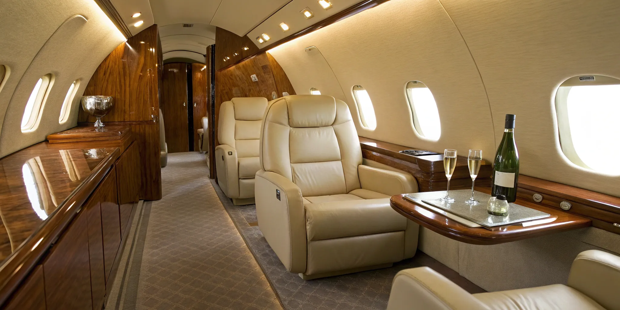 Restored leather seating with refined finish